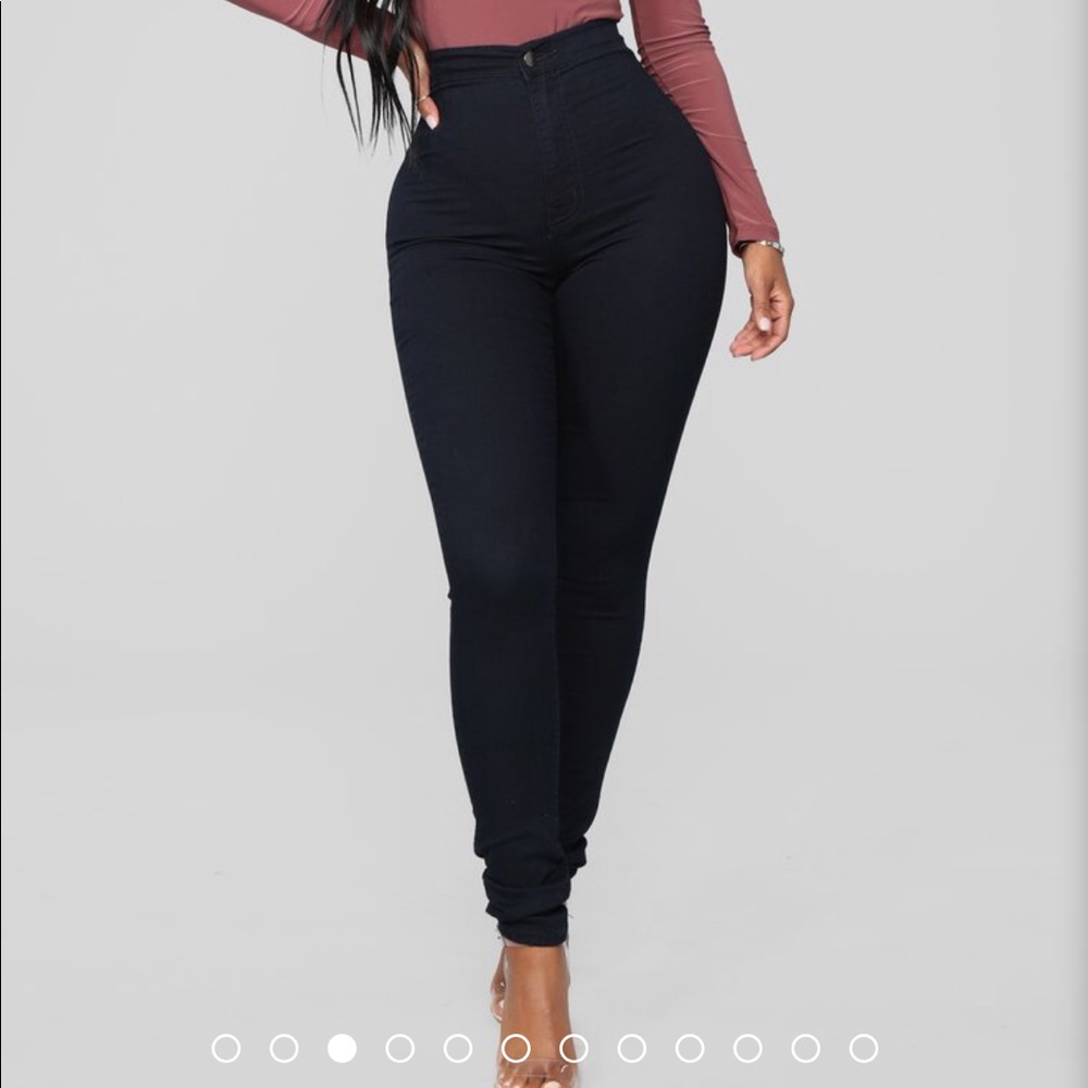 Indigo super high waist fashion nova jeans